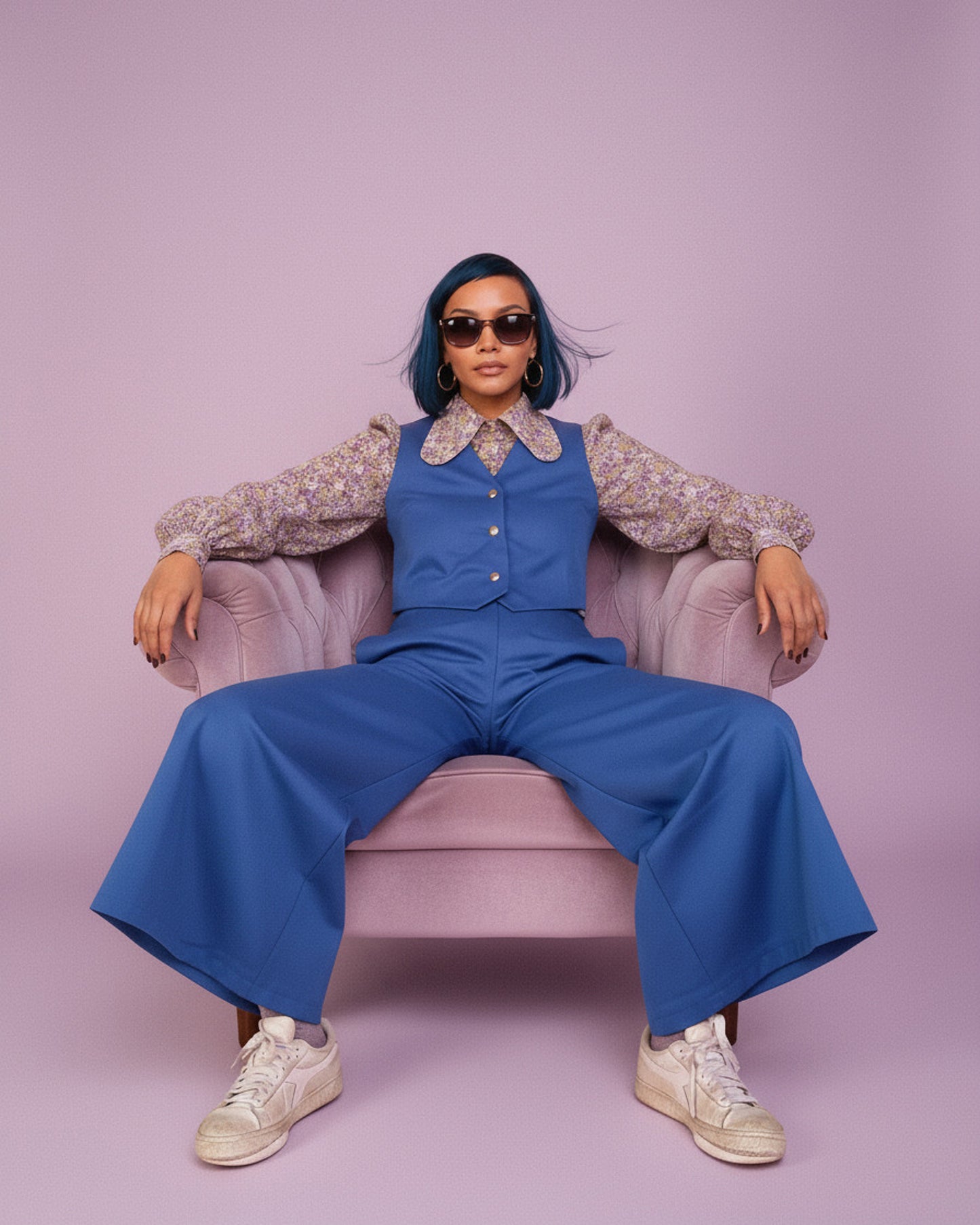 NENA LAB - Pants Madonna Blue