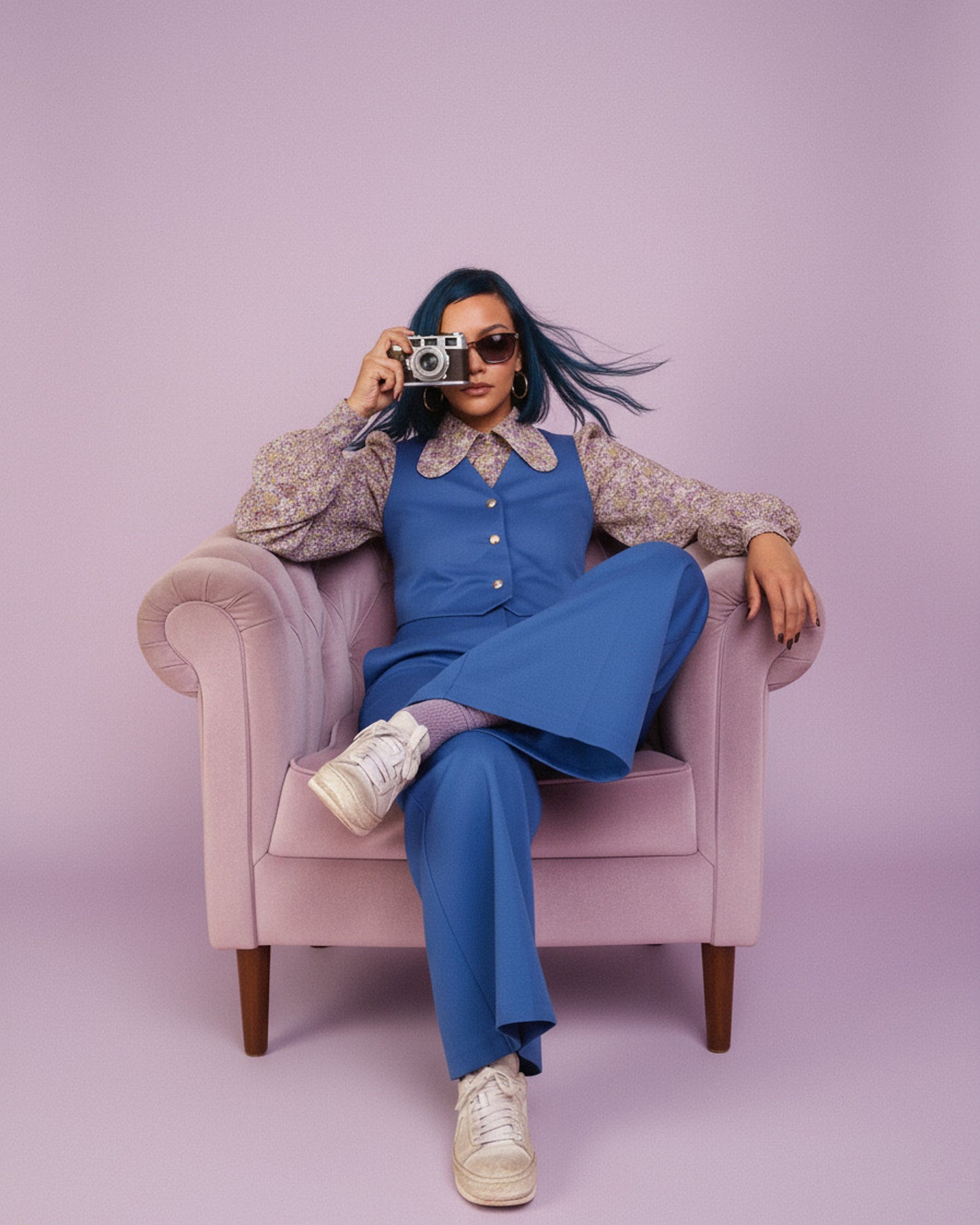 NENA LAB - Vest Madonna Blue