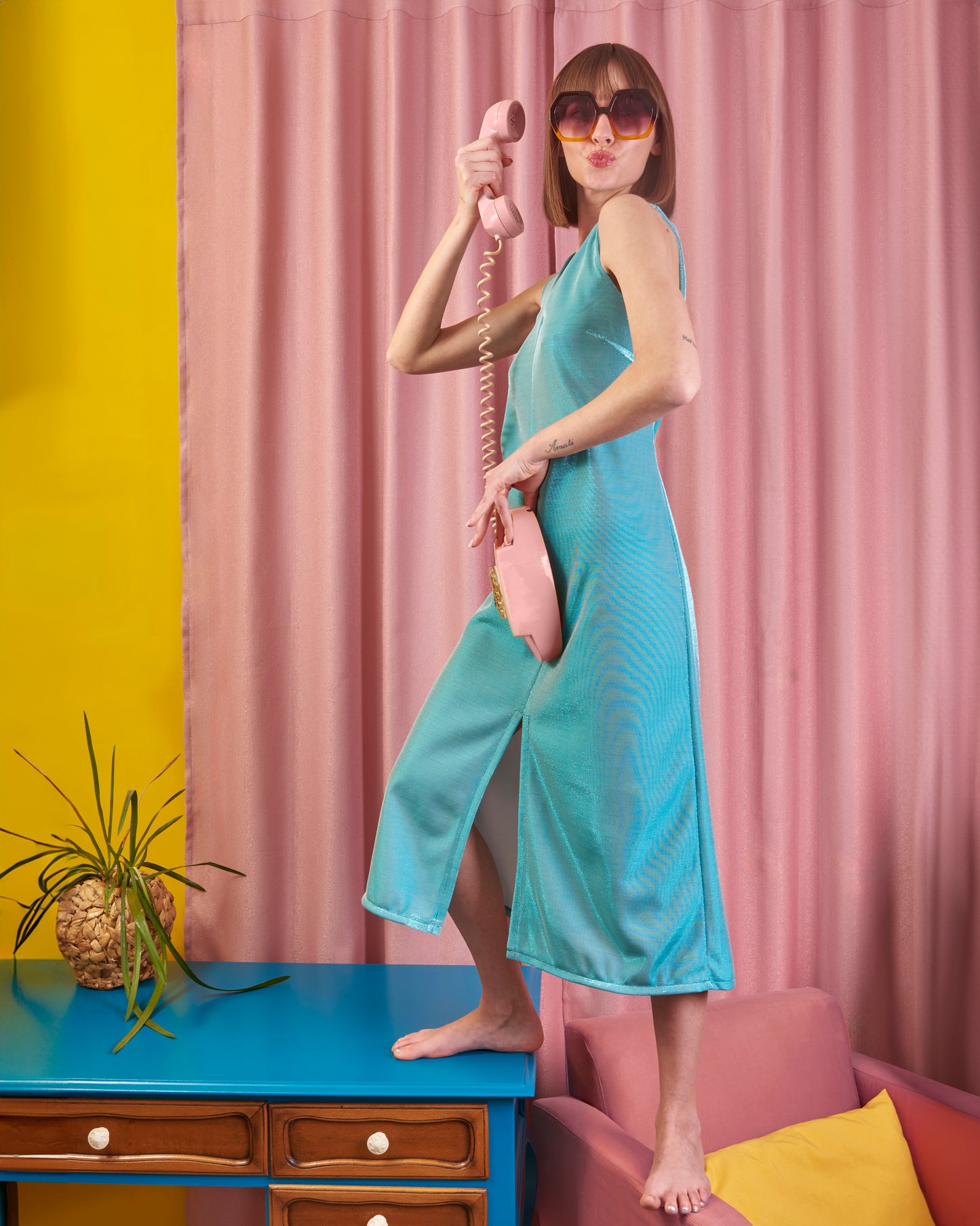 NENA LAB - Midi Dress Cielo