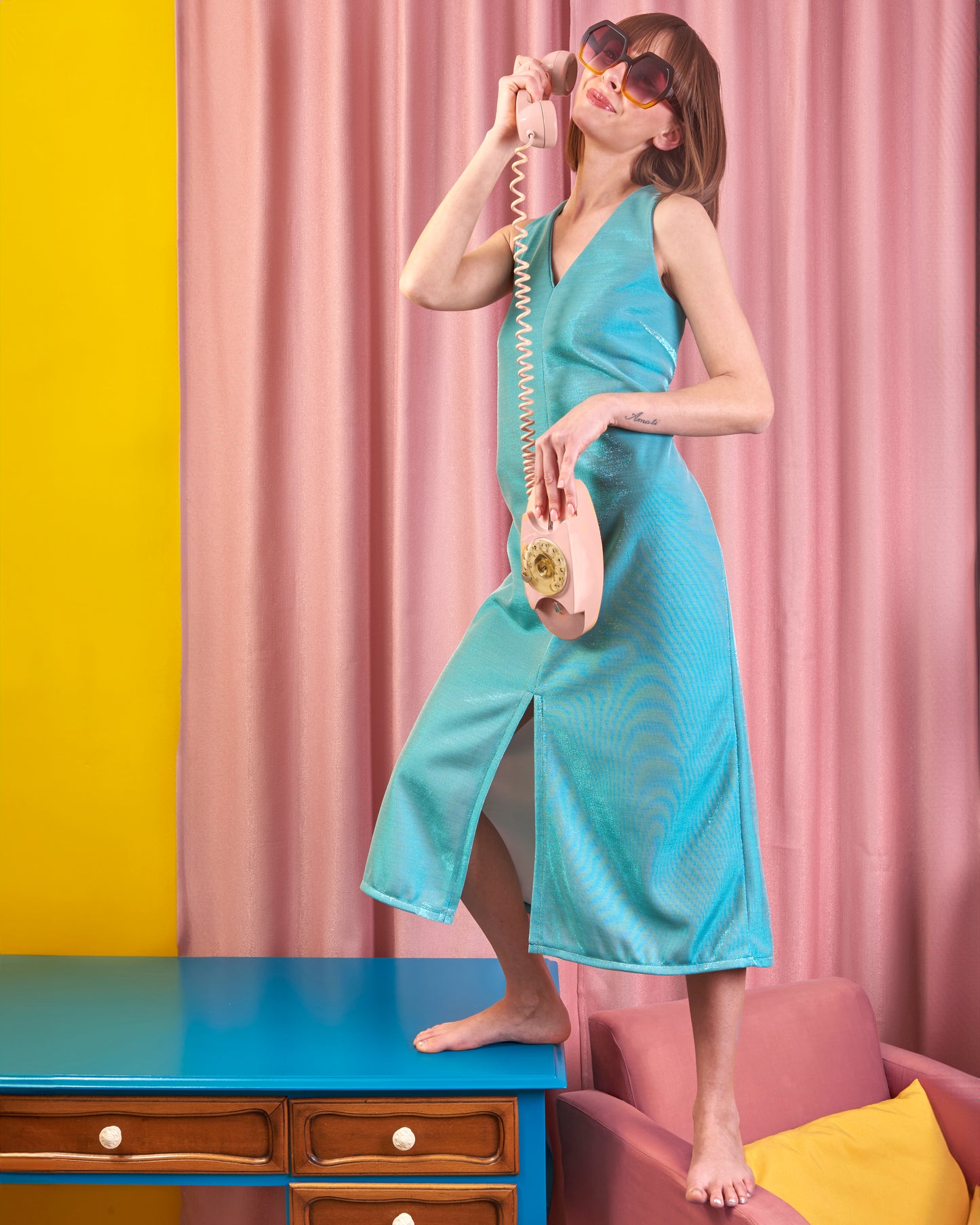NENA LAB - Midi Dress Cielo