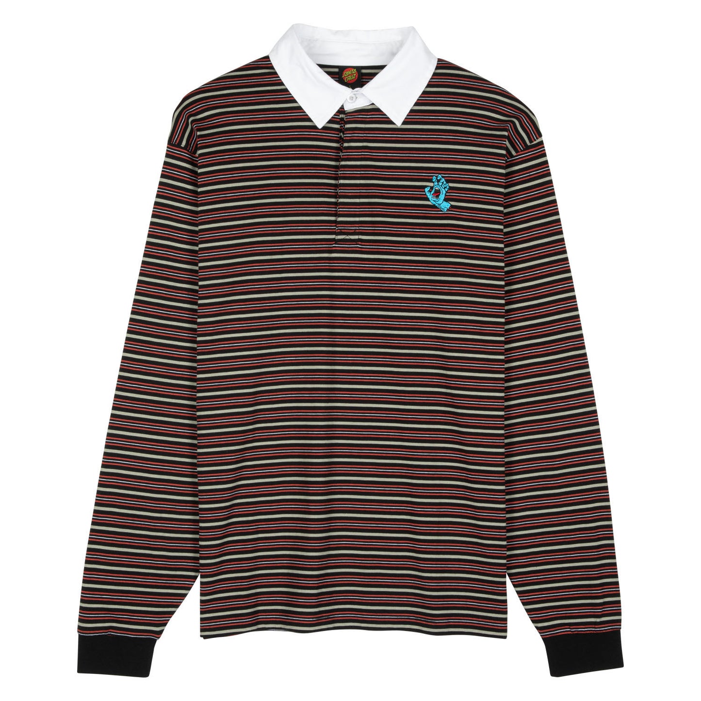Santa Cruz - Mini Hand Stripe Long Sleeve Polo