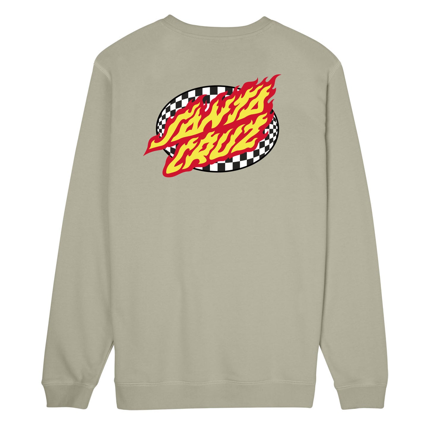 Santa Cruz - Oval Check Flame Crew