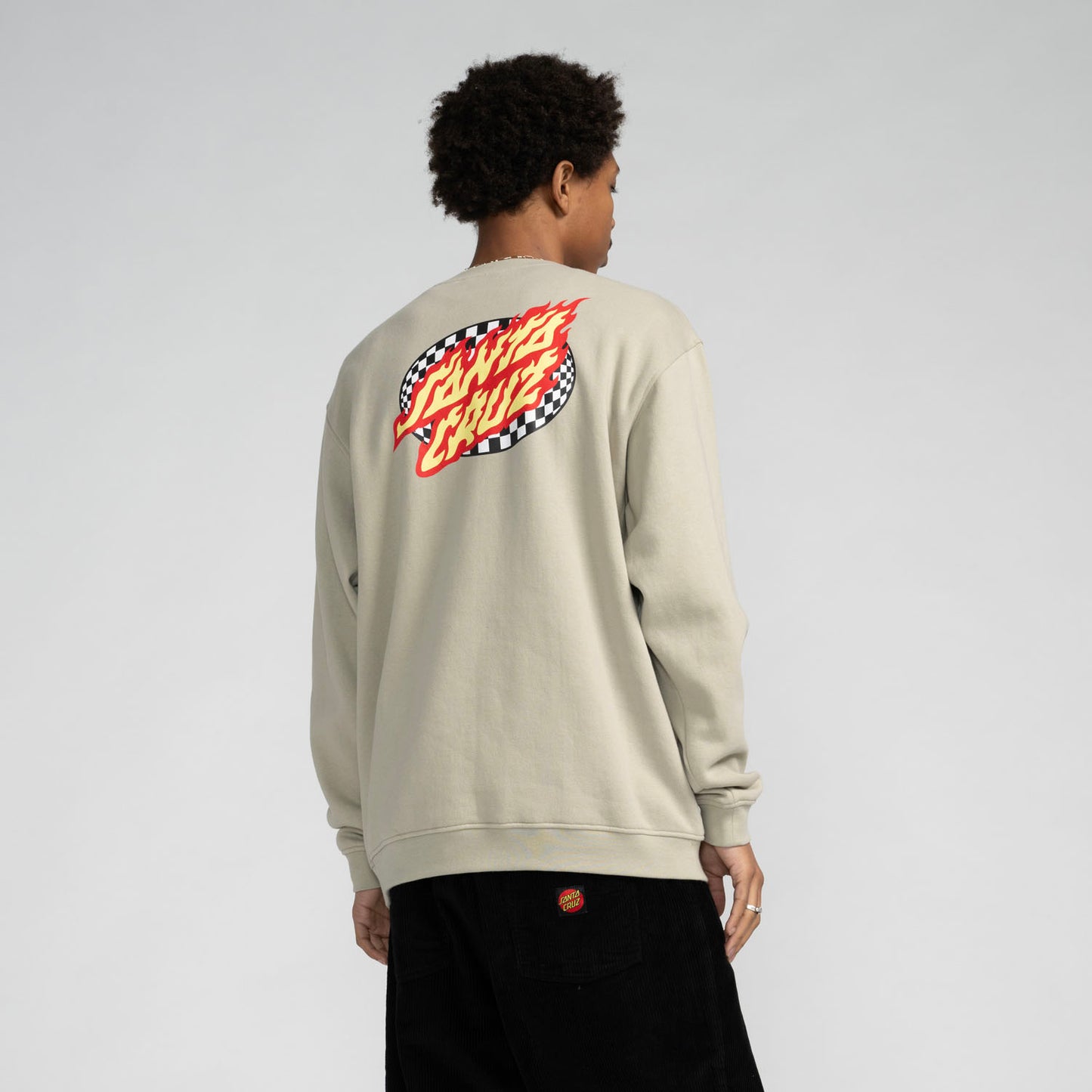 Santa Cruz - Oval Check Flame Crew