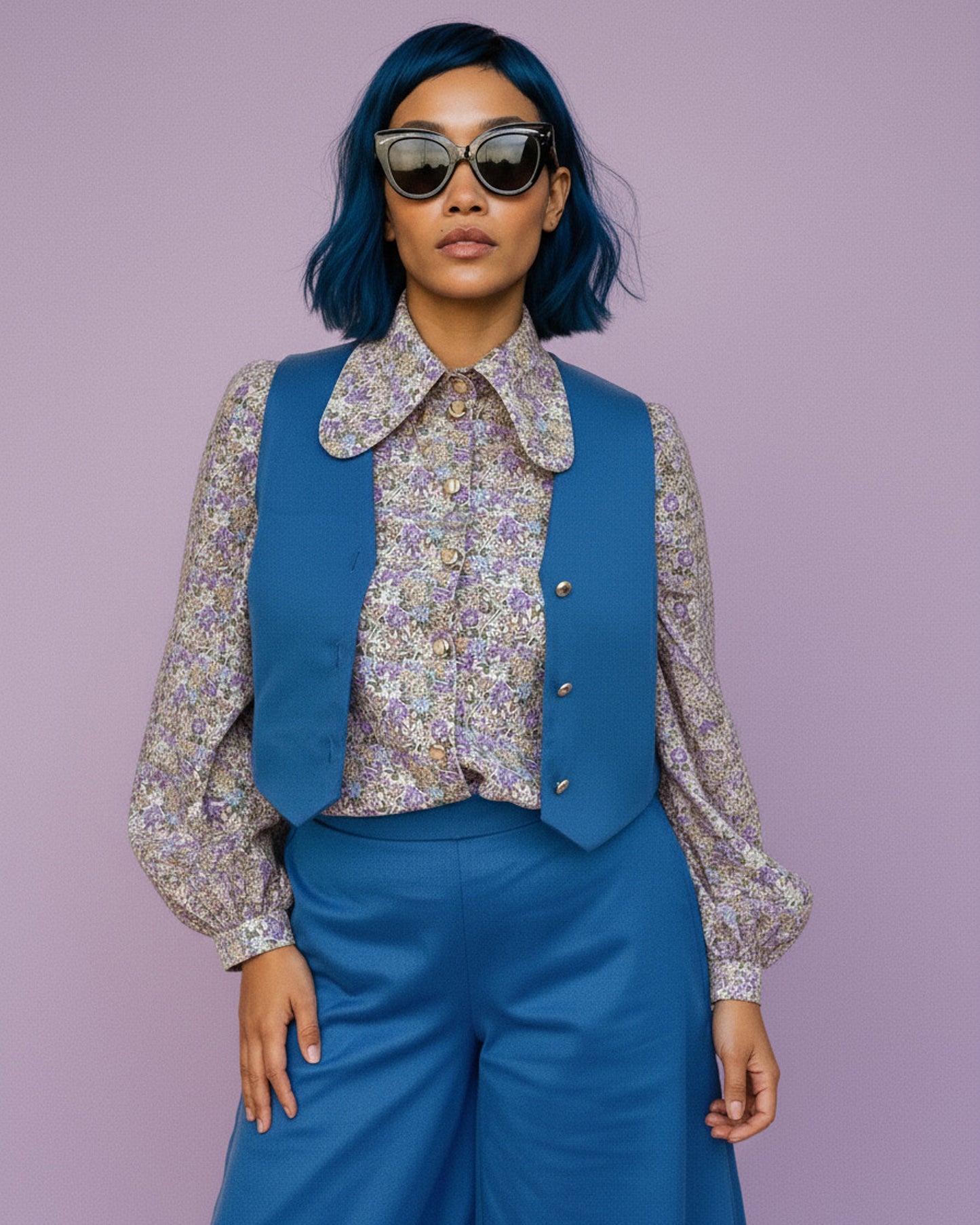 NENA LAB - Vest Madonna Blue
