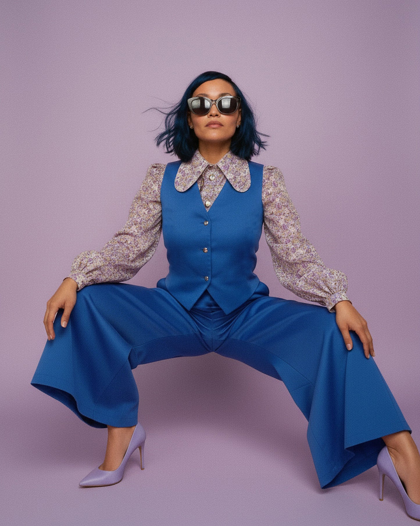 NENA LAB - Pants Madonna Blue