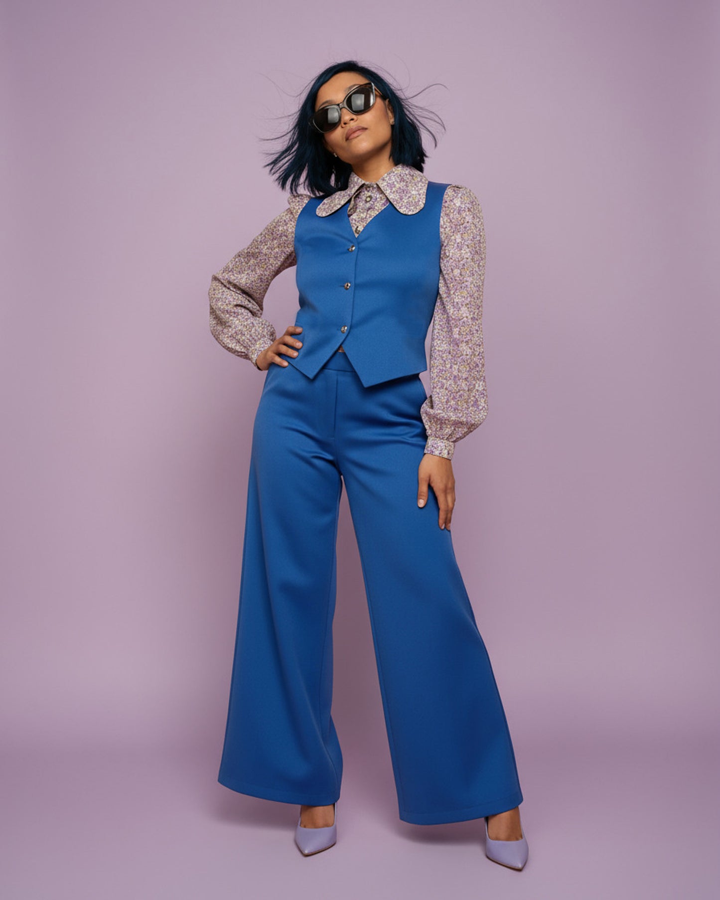 NENA LAB - Pants Madonna Blue